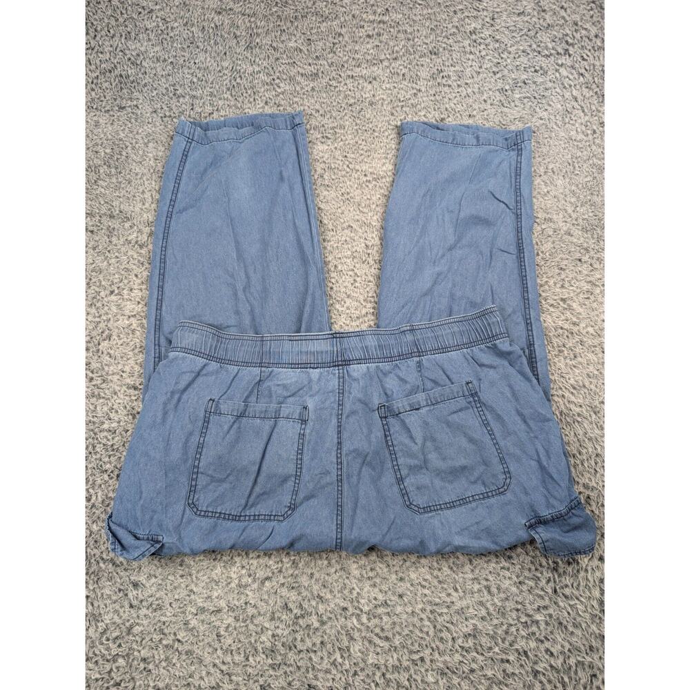 Lucky Brand Pants Women Extra Large Blue Cargo Normcore Relaxed Preppy Casual